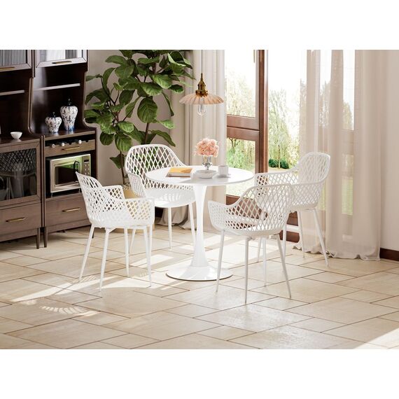 buybyroom Gartenmöbel-Set für den Außenbereich, 4 Personen, Rattan-Sessel, Tisch und Stuhl für den Außenbereich, inklusive 2-Sitzer-Sofa + 2 Sessel + 1 Gartentisch, abnehmbare Kissen