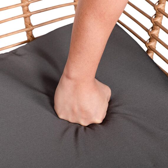 buybyroom Gartenmöbel-Set für den Außenbereich, 4 Personen, Rattan-Sessel, Tisch und Stuhl für den Außenbereich, inklusive 2-Sitzer-Sofa + 2 Sessel + 1 Gartentisch, abnehmbare Kissen