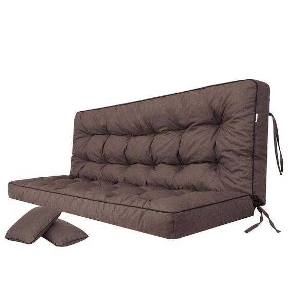 PillowPrim Kissen für Hollywoodschaukel, Gartenschaukelkissen Sitzbank mit Rückenlehne, sitzbreite 150 cm