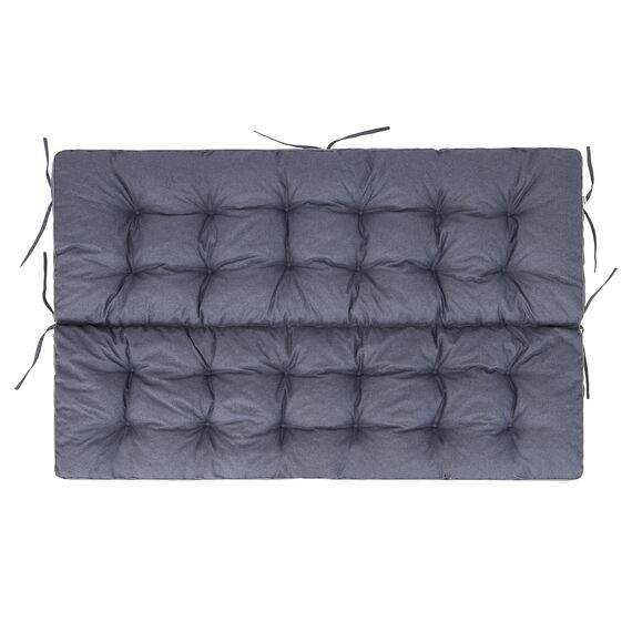 PillowPrim Navy Blau Gartenschaukelkissen für Hollywoodschaukel, 150 cm Sitzbreite, Bequeme Bankauflage mit Rückenlehne, Für Bierzeltgarnitur