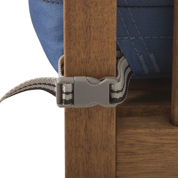 CLASSIC ACCESSORIES Ravenna Water-Resistant 21 x 19 x 5 Inch Patio Seat Cushion, Empire Blue