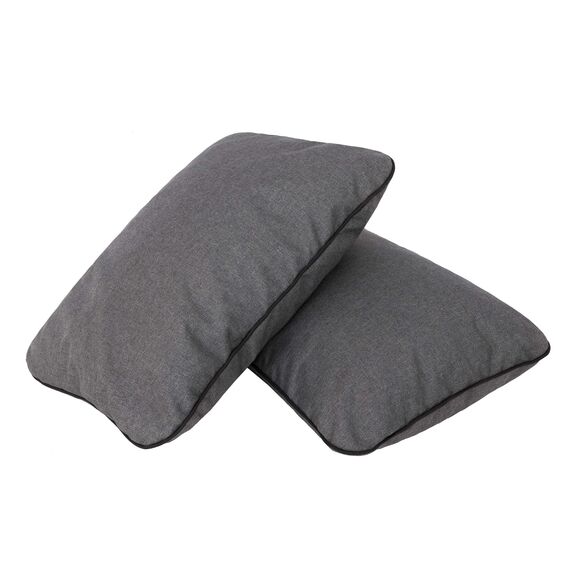 PillowPrim Graphit Sitzauflage für Hollywoodschaukel, Gartenschaukelkissen 150 cm, Bequeme Bankauflage mit Rückenlehne, Wohnwagen Geeignet