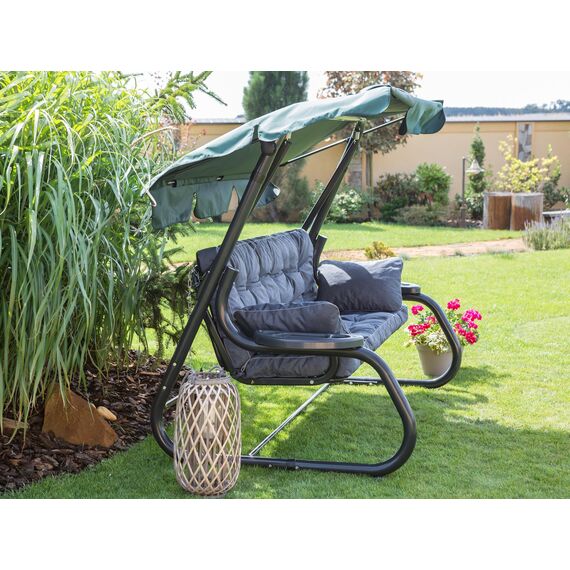 PillowPrim Sitzkissen - Kissen für Gartenbank - Für Hollywoodschaukel-Liebhaber - Hoher Sitzkomfort im Freien - Bequeme Stuhlkissen - Navy Blau, 120 cm