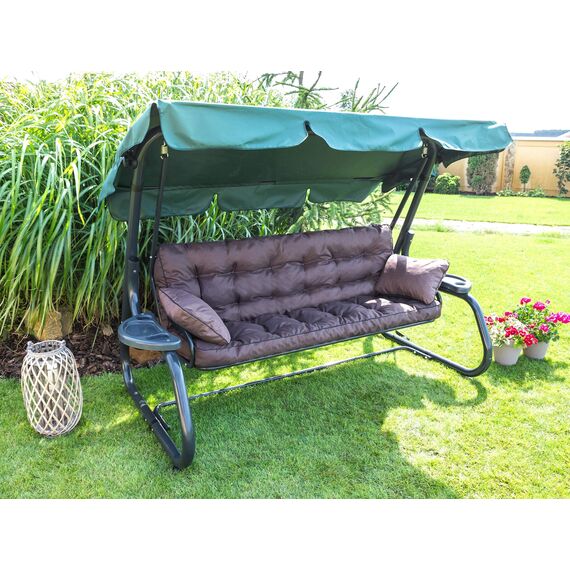 PillowPrim Kissen für Hollywoodschaukel, Gartenschaukelkissen Sitzbank mit Rückenlehne, sitzbreite 180 cm