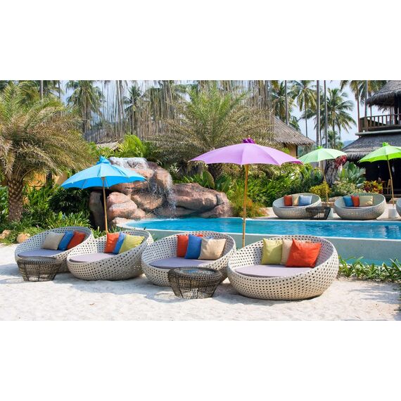 Coen Bakker Outdoor Lounge Kissen 45x45cm Dekokissen Inkl. Füllung Wasserfest Sitzkissen Garten Stuhl Lotus Effekt, Farbe:Gelb