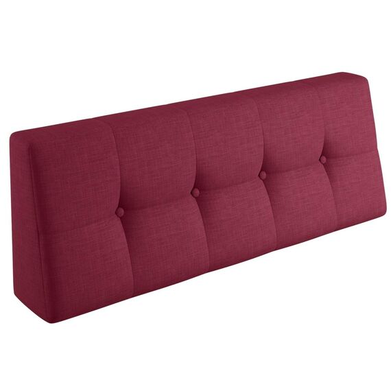 sunnypillow Palettenkissen für Gartenmöbel - Rückenkissen 120x40x20/10cm - Rückenpolster für Bett und Sofa - Palettenpolster für Palettenmöbel - Gesteppte Kissen mit Knöpfen - Rückenlehne Red