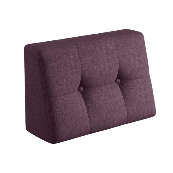 sunnypillow Palettenkissen für Gartenmöbel - Rückenkissen 60x40x20/10cm - Rückenpolster für Bett und Sofa - Palettenpolster für Palettenmöbel - Gesteppte Kissen mit Knöpfen - Rückenlehne Violett