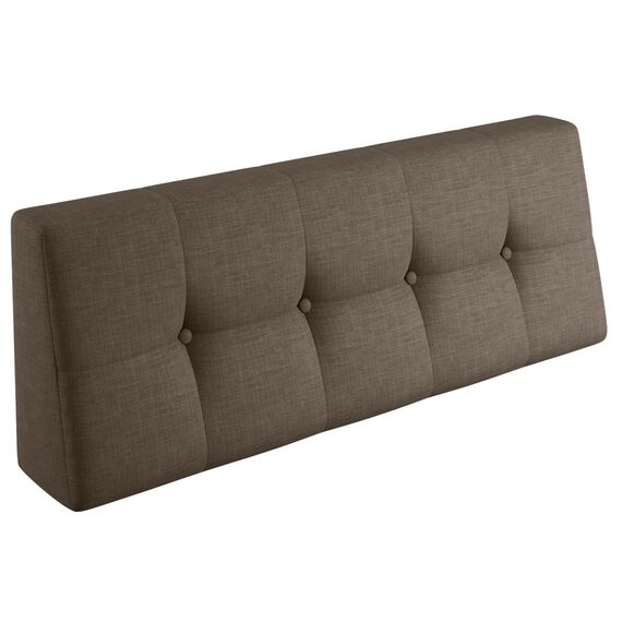 sunnypillow Palettenkissen für Gartenmöbel - Rückenkissen 120x40x20/10cm - Rückenpolster für Bett und Sofa - Palettenpolster für Palettenmöbel - Gesteppte Kissen mit Knöpfen - Rückenlehne Braun