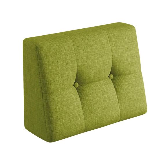 sunnypillow Palettenkissen für Gartenmöbel - Rückenkissen 60x40x20/10cm - Rückenpolster für Bett und Sofa - Palettenpolster für Palettenmöbel - Gesteppte Kissen mit Knöpfen - Rückenlehne Grün