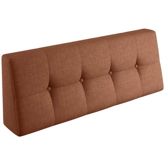 sunnypillow Palettenkissen für Gartenmöbel - Rückenkissen 120x40x20/10cm - Rückenpolster für Bett und Sofa - Palettenpolster für Palettenmöbel - Gesteppte Kissen mit Knöpfen - Rückenlehne Orange