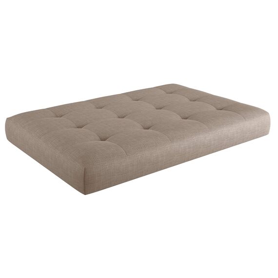 sunnypillow Palettenkissen für Gartenmöbel - Sitzkissen 120x80x15 cm - Palettenauflage für Palettensofa - Palettenpolster, Sitzpolster für Palettenmöbel - Gesteppte Kissen mit Knöpfen - Beige