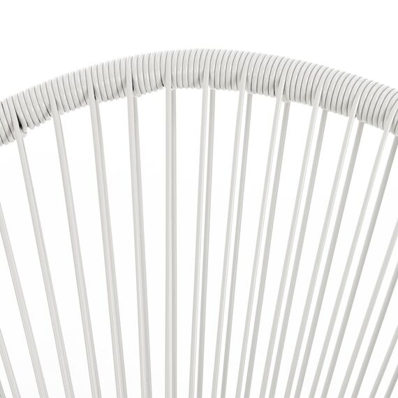 SVITA Bali Balkon-Möbel 3-TLG. Polyrattan Lounge-Set Balkon-Set Terracotta Weiß