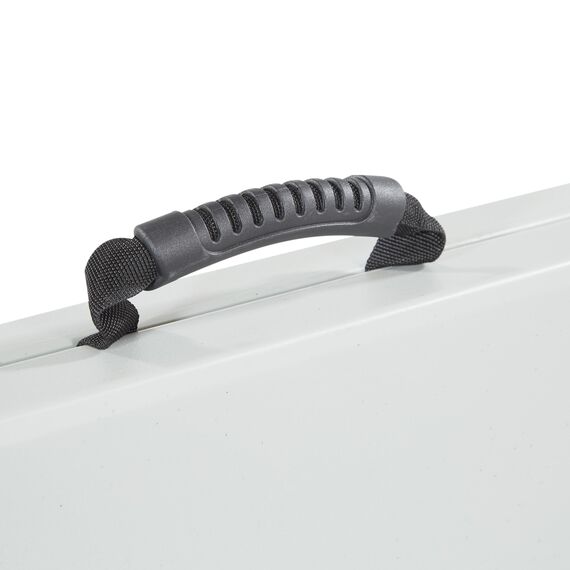 Office Star Kunstharzmöbel für den Innen- und Außenbereich, 3-teiliges Set, 2 Klappbänke und 1,8 m Tisch