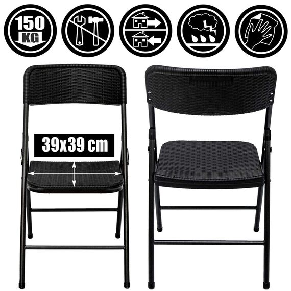 AMANKA 150kg Garten Sitzgruppe 180 cm Tisch Rattan-Optik Wetterfest Gartenmöbel Set mit 6 Stühlen