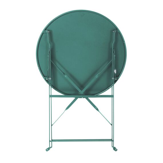 SVITA Berlin Bistro-Set Metall Sitzgruppe Balkon klappbar Tisch Stühle Dunkelgrün