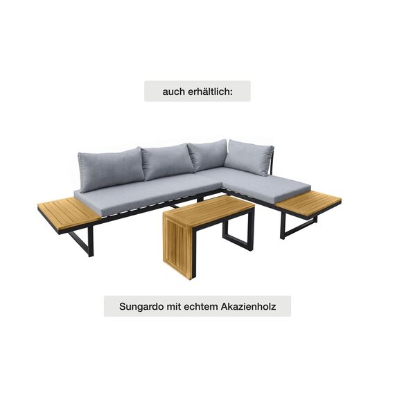 LC Garden »Sungardo« Gartenlounge Set 3tlg. anthrazit Aluminium/HPL Loungeset Balkonset Lounge • Gartenmöbel Set • Loungemöbel • Garten & Terrasse