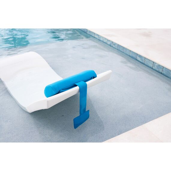 Kopfstützenkissen für Terrasse, Chaiselongue, Poolliege auf der Leiste mit rutschfestem beschwertem Schwanz und Handytasche, schnell trocknend, für alle Wetter-Poolmöbel und -liegen (Mountain Mist)