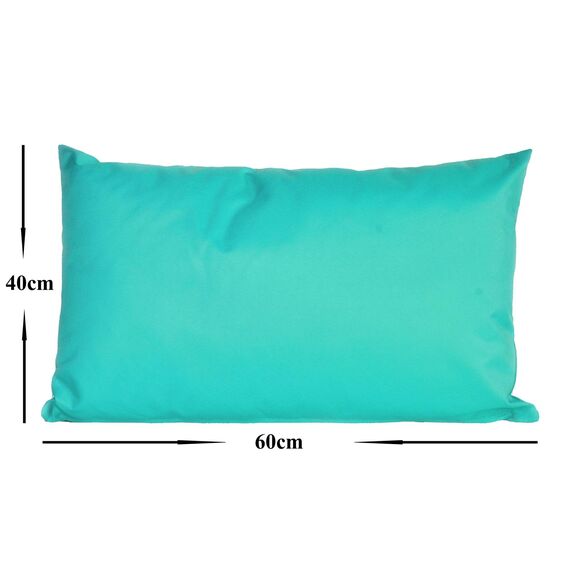 JACK Outdoor Lounge XL Kissen 40x60cm Dekokissen inkl. Füllung Wasserfest Sitzkissen Garten Stuhl Lotus Effekt, Farbe:Aqua