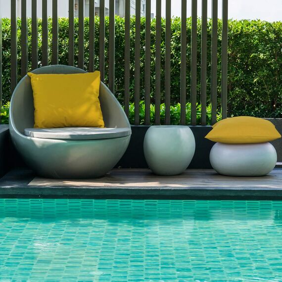 Dekorative wasserdichte Kissenbezüge 4 Stück, für den Außenbereich – 45,7 × 45,7 cm, Goldgelb, mit PU-Beschichtung, ideal für Terrasse, Balkon, Garten, Sofa, Bett und Zelt