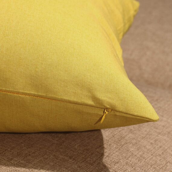 Dekorative wasserdichte Kissenbezüge 4 Stück, für den Außenbereich – 45,7 × 45,7 cm, Goldgelb, mit PU-Beschichtung, ideal für Terrasse, Balkon, Garten, Sofa, Bett und Zelt