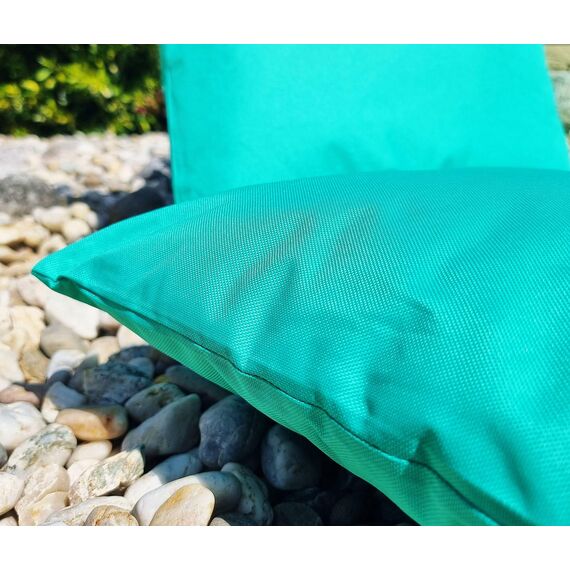 JACK Outdoor Lounge XL Kissen 40x60cm Dekokissen inkl. Füllung Wasserfest Sitzkissen Garten Stuhl Lotus Effekt, Farbe:Aqua