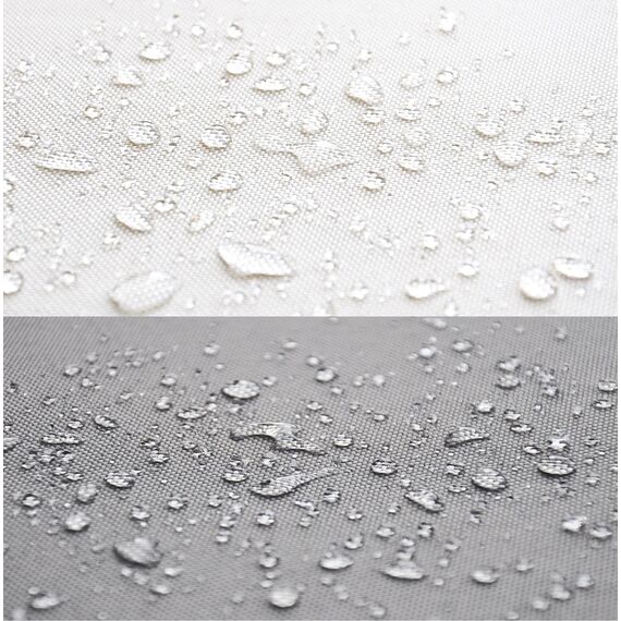 JACK 2-farbiges Wende Outdoor Lounge Kissen 45x45cm Dekokissen inkl. Füllung Wasserfest Sitzkissen Garten Stuhl Lotus Effekt, Farbe:Elfenbein - Grau