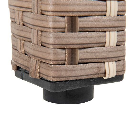 ESTEXO Polyrattan Gartenmöbel Set Sitzgruppe Rattan Gartenset Essgruppe Stuhl Tisch Set Garten Tisch und Stuhl Set 4 Personen Glas Glastisch (Beige-Braun)