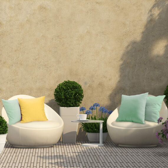 BOAO 4 Packungen Dekorative Outdoor Terrasse Balkon wasserdichte Kissenbezüge, Quadratische Garten Kissenhülle, PU Beschichtung Kissenbezug für Couch, Bett, Sofa und Balkon, 18 x 18 Zoll (Hellgrün)