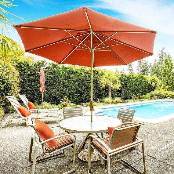 BOAO 4 Packungen Dekorative Outdoor Terrasse Balkon wasserdichte Kissenbezüge, Quadratische Garten Kissenhülle, PU Beschichtung Kissenbezug für Couch, Bett, Sofa und Zelt,18 x 18 Zoll (Orange)