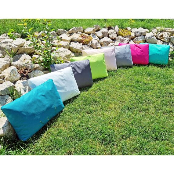 JACK Outdoor Lounge XL Kissen 40x60cm Dekokissen inkl. Füllung Wasserfest Sitzkissen Garten Stuhl Lotus Effekt, Farbe:Grün