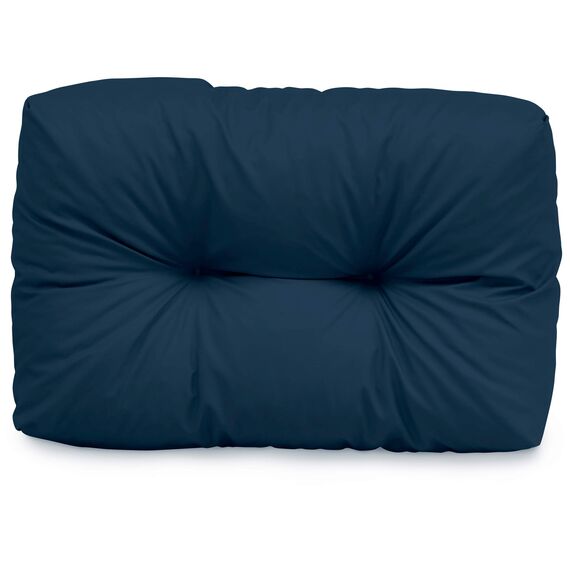Spatium Palettenkissen Set abnehmbar Bezug wasserdicht gesteppt Palettenauflage Palettenpolster Palettensofa Palettenmöbel Dunkelblau Kurzes Rückenkissen 60x40x15