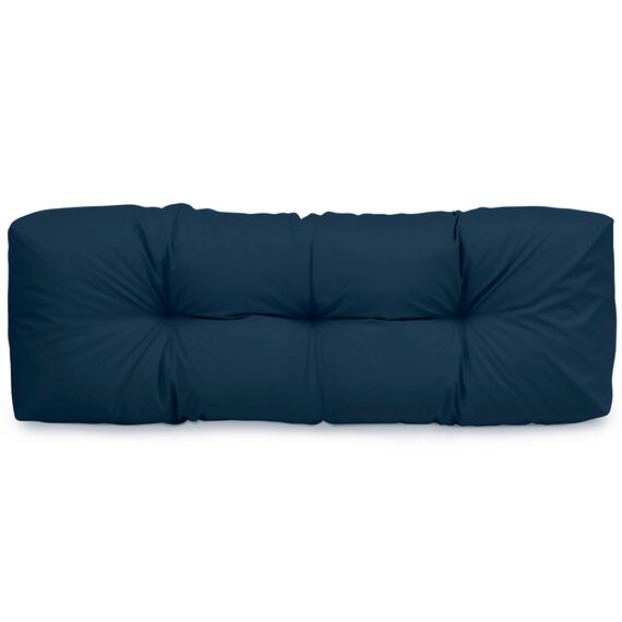 Spatium Palettenkissen Set abnehmbar Bezug wasserdicht gesteppt Palettenauflage Palettenpolster Palettensofa Palettenmöbel Dunkelblau Langes Rückenkissen 120x40x15