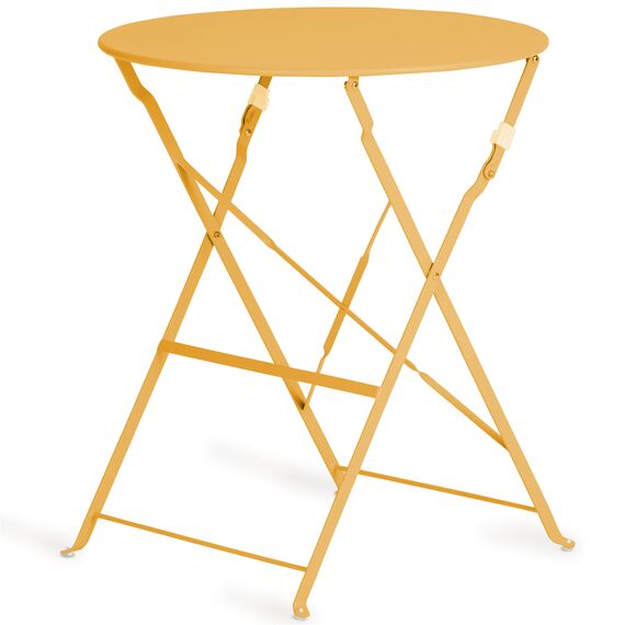 Vanage | Bistro Set Balkon | Balkonmöbel klappbar Set 3-teilig | pulverbeschichteter Stahl, wetterbeständig, Gartentisch & Stühle perfekt für Garten & kleine Balkone