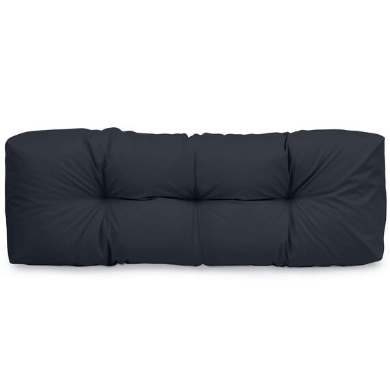 Spatium Palettenkissen Set abnehmbar Bezug wasserdicht gesteppt Palettenauflage Palettenpolster Palettensofa Palettenmöbel Anthrazit Langes Rückenkissen 120x40x15