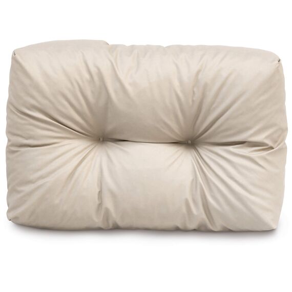 Spatium Palettenkissen Set abnehmbar Bezug wasserdicht gesteppt Palettenauflage Palettenpolster Palettensofa Palettenmöbel Beige Kurzes Rückenkissen 60x40x15