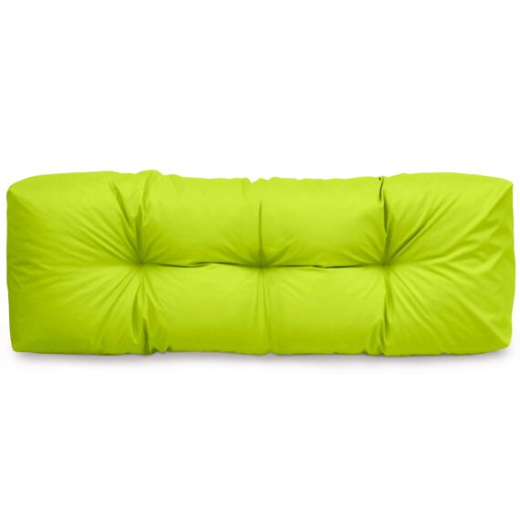 Spatium Palettenkissen Set abnehmbar Bezug wasserdicht gesteppt Palettenauflage Palettenpolster Palettensofa Palettenmöbel Apfelgrün Langes Rückenkissen 120x40x15