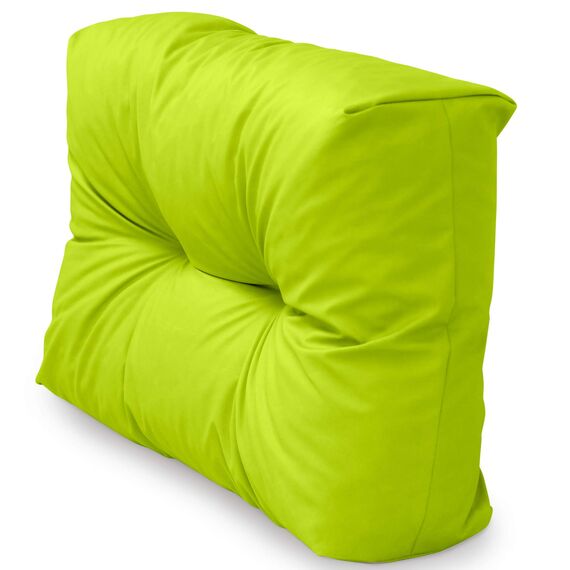 Spatium Palettenkissen Set abnehmbar Bezug wasserdicht gesteppt Palettenauflage Palettenpolster Palettensofa Palettenmöbel Apfelgrün Kurzes Rückenkissen 60x40x15