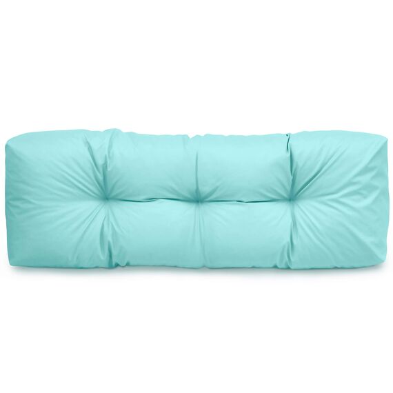 Spatium Palettenkissen Set abnehmbar Bezug wasserdicht gesteppt Palettenauflage Palettenpolster Palettensofa Palettenmöbel Minze Langes Rückenkissen 120x40x15