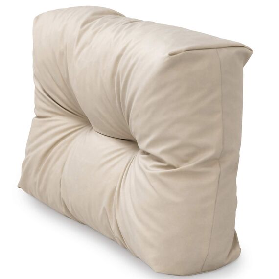 Spatium Palettenkissen Set abnehmbar Bezug wasserdicht gesteppt Palettenauflage Palettenpolster Palettensofa Palettenmöbel Beige Kurzes Rückenkissen 60x40x15