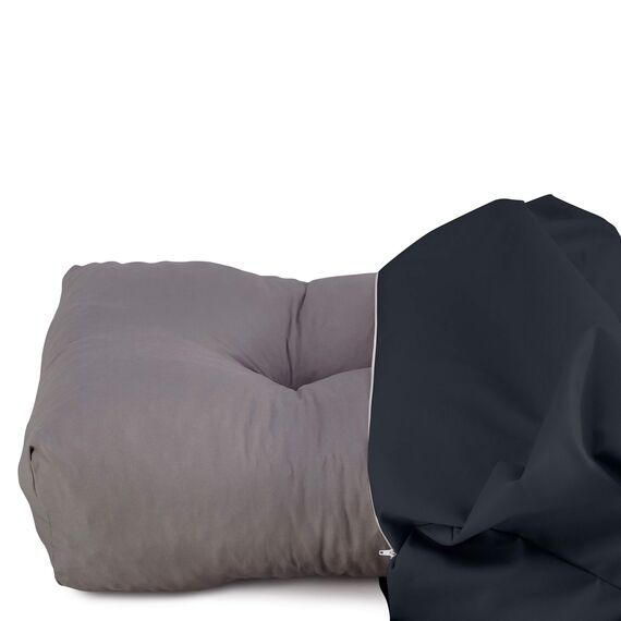 Spatium Palettenkissen Set abnehmbar Bezug wasserdicht gesteppt Palettenauflage Palettenpolster Palettensofa Palettenmöbel Anthrazit Langes Rückenkissen 120x40x15