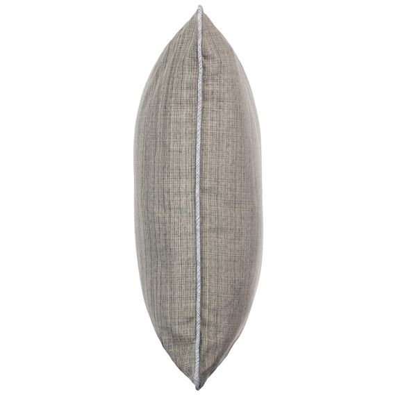 Brandsseller 2er Set Outdoor Kissen 45x45 cm – Wetterfeste Zierkissen mit Paspel in Leinenoptik – Wasserabweisende Gartenkissen & Dekokissen für draußen – Sofakissen für Balkon & Terrasse - Taupe