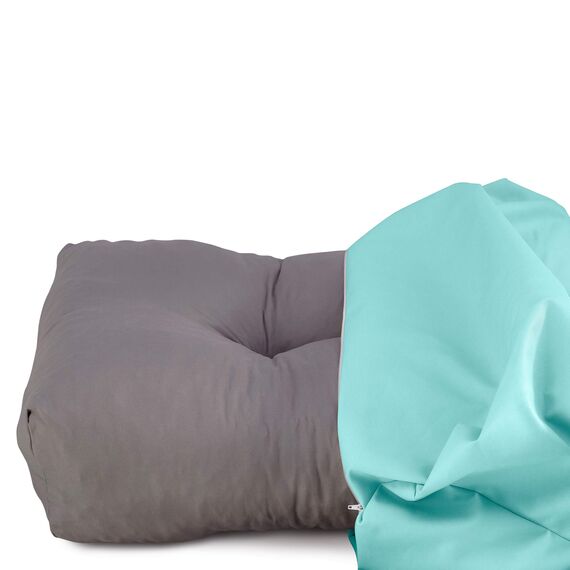 Spatium Palettenkissen Set abnehmbar Bezug wasserdicht gesteppt Palettenauflage Palettenpolster Palettensofa Palettenmöbel Minze Langes Rückenkissen 120x40x15