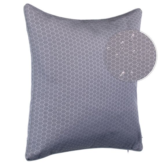 Brandsseller Outdoor Garten Kissen Dekokissen Wabenoptik Schmutz- und Wasserabweisend mit Reißverschluss ca. 45x45cm 4er Set Dunkelgrau