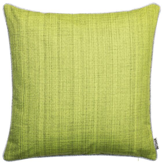 Brandsseller Outdoor Kissen 45x45 cm – Wetterfeste Zierkissen mit Paspel in Leinenoptik – Wasserabweisende Gartenkissen & Dekokissen für draußen – Sofakissen für Balkon & Terrasse - Grün