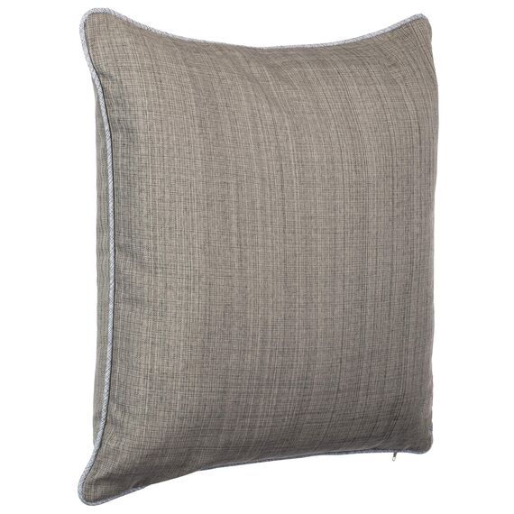 Brandsseller 2er Set Outdoor Kissen 45x45 cm – Wetterfeste Zierkissen mit Paspel in Leinenoptik – Wasserabweisende Gartenkissen & Dekokissen für draußen – Sofakissen für Balkon & Terrasse - Taupe