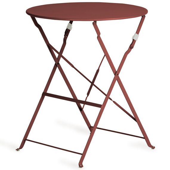 Vanage | Bistro Set Balkon | Balkonmöbel klappbar Set 3-teilig | pulverbeschichteter Stahl, wetterbeständig, Gartentisch & Stühle perfekt für Garten & kleine Balkone