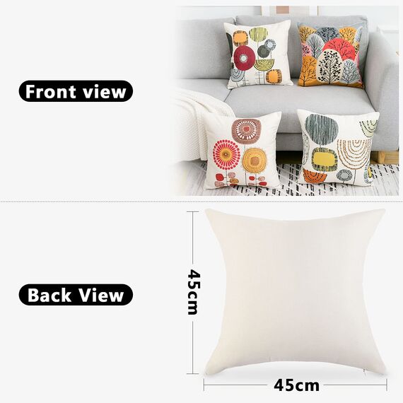 Kissenbezug 45x45 Dekorative Kissenhülle 4er Set Dekokissen Rot Sonnenblume Muster Kissenbezüg Outdoor Kopfkissenbezug Leinen Zierkissenbezüge Herbst Kissenbezüge Zum Zuhause Wohnzimmer Couch Deko