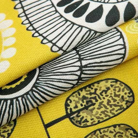 RYBornament Kissenbezug Quadratischer Dekokissenhülle für Sofa, Gartenbett, Schlafzimmer, Couch, Gelb, Leinen, 45x45 Zierkissen