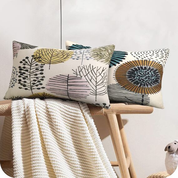 RYBornament Sonnenblumen Kissenbezüge 30x50 Kissenbezüge Grau Kissenbezug Leinen Zierkissenbezüge 4er-Set Kissenhülle Kissenhüllen Passend Für Wohnzimmer Garten Sofa Kissen Dekoration