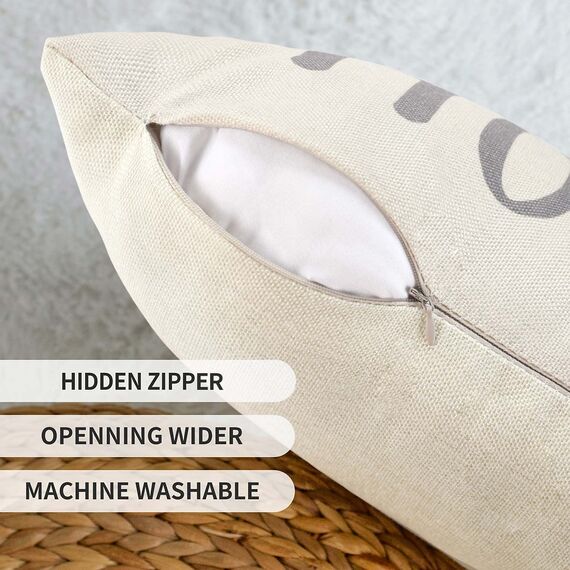 Kissenbezüge 40x40 Blau Grün Dekorative Kissenbezug Eukalyptusblätter Kranz Leinen Herbst Kissenhülle Farmhouse Zierkissenbezüge Für Schlafzimmer Wohnzimmer Outdoor Garten Sofa Deko, 4er Set